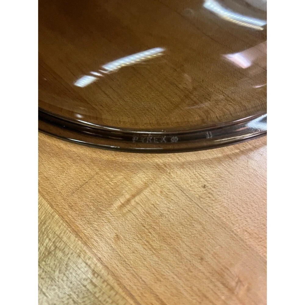 Vtg Corning Ware Visions Amber Glass Cookware 4.5L Dutch Oven Pyrex Lid Like New